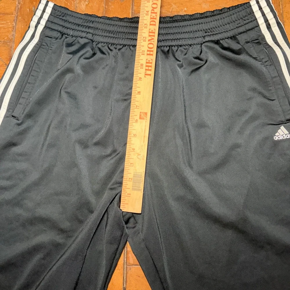 Vintage Adidas Track Pants Mens Large Black Tear Away Athletic Gym Y2K Wide Leg